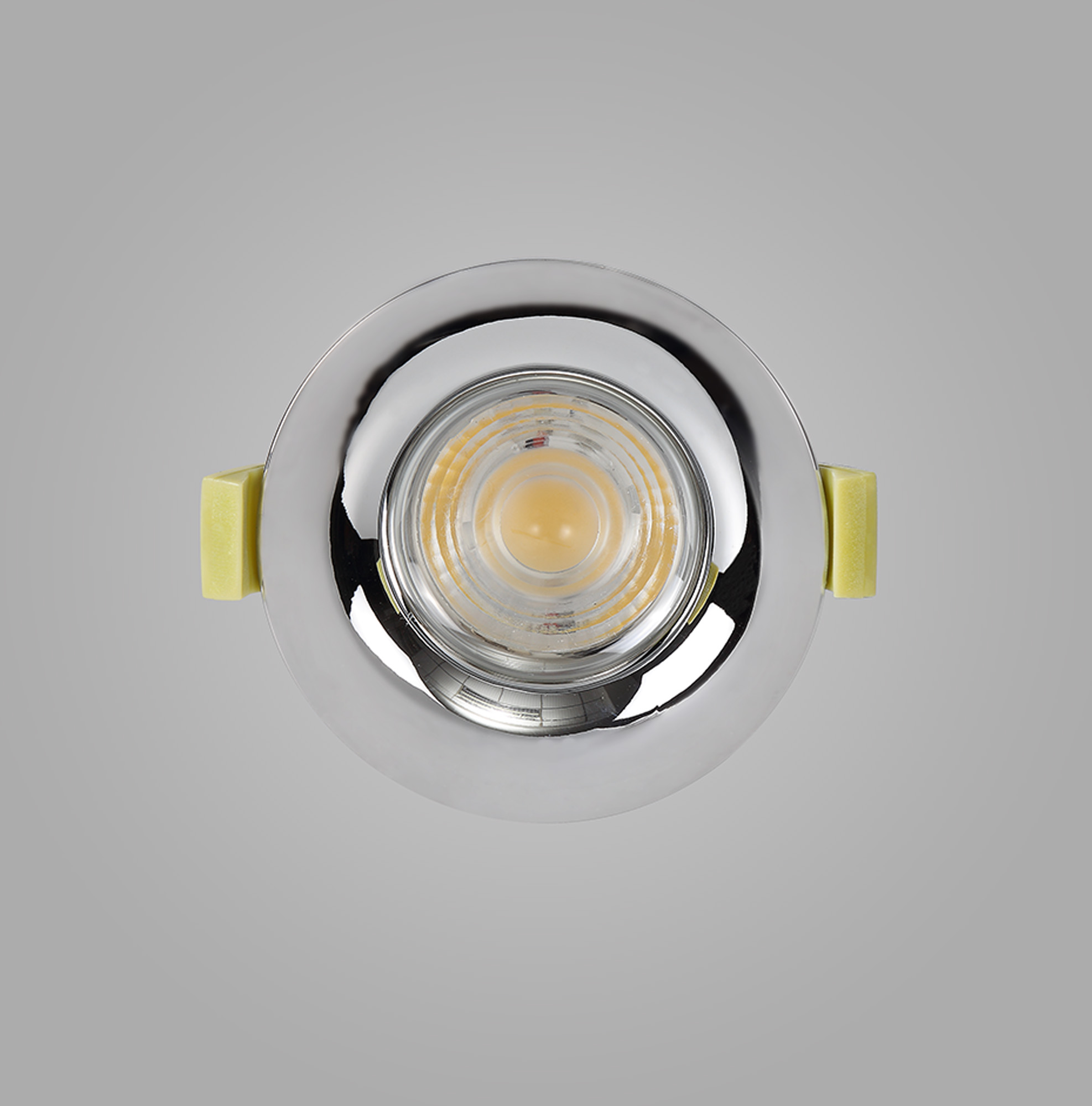 Bruve 9 Tridonic powered 9W 3000K 700lm 24° LED Engine,250mA , CRI>90 LED Engine Polished Chrome Fixed Round Recessed Downlight, Inner Glass cover, IP65 DM201470  Dlux Bruve 9 IP65